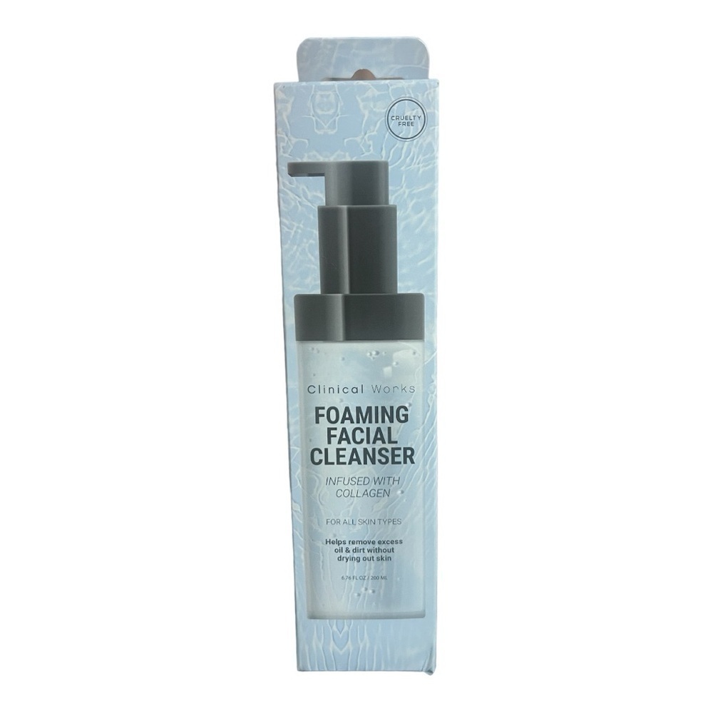 CLINICAL WORKS FOAMING FACIAL CLEANSER INFUSED WITH COLLAGEN 6.76 Fl. Oz.